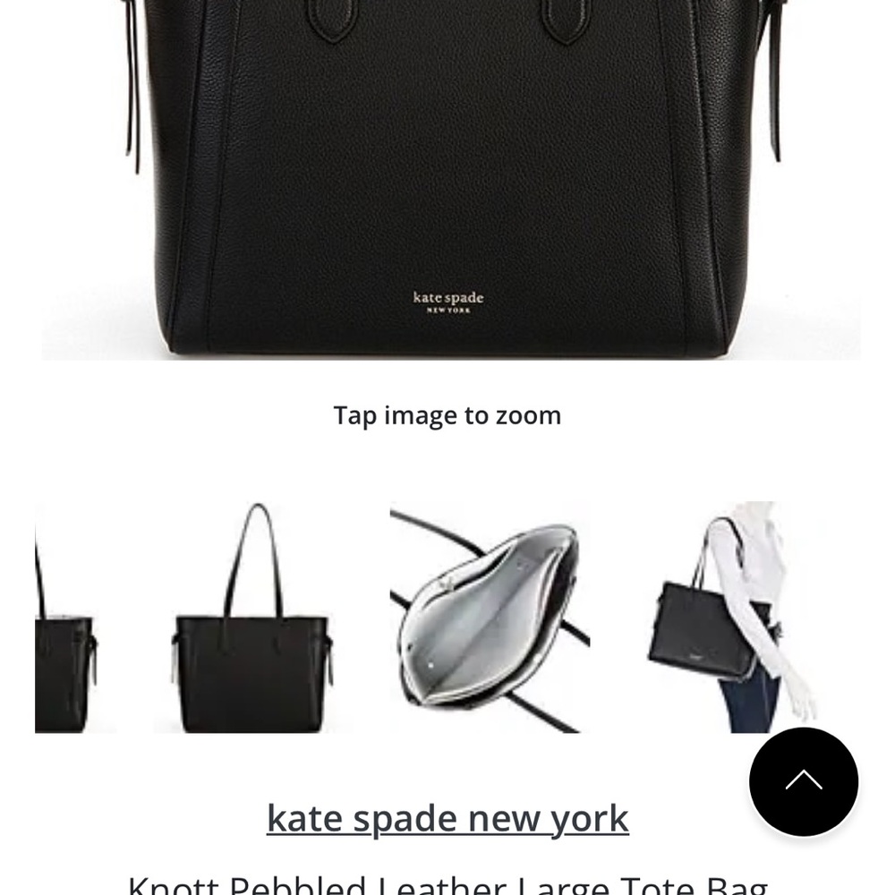 kate spade Black Pebbled Leather Tote - Picture 2 of 8